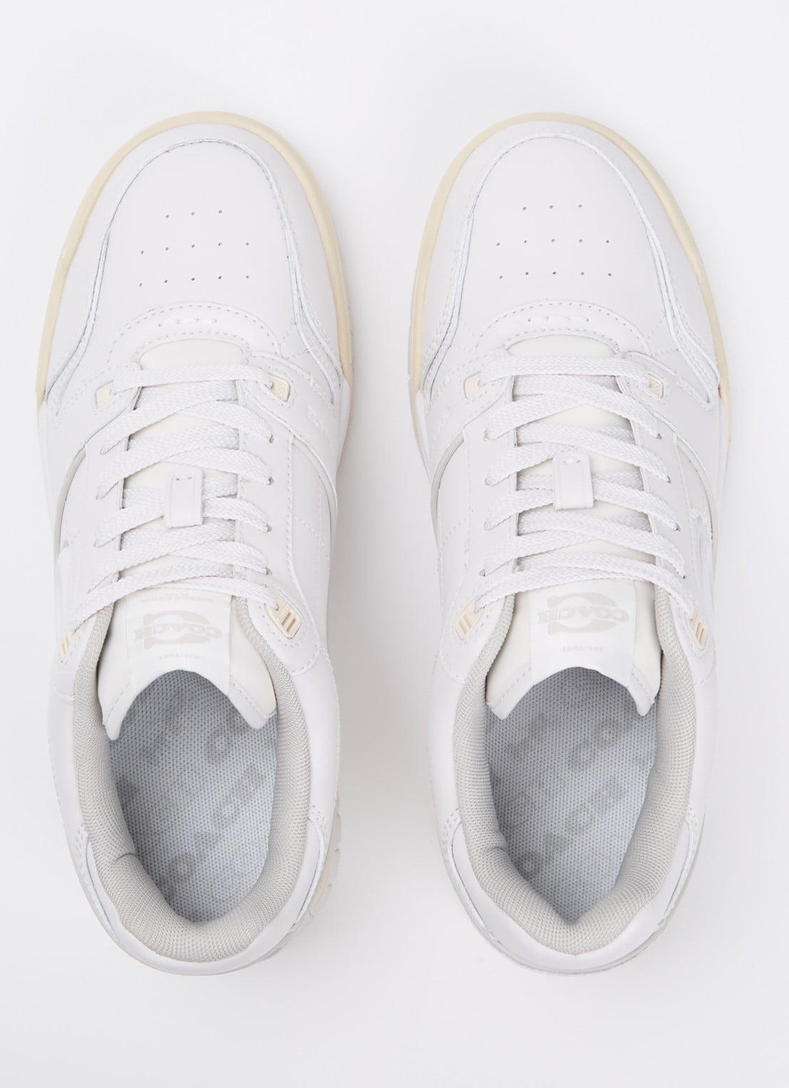 Coach Soho sneaker van leer met logo - detail 2 wit