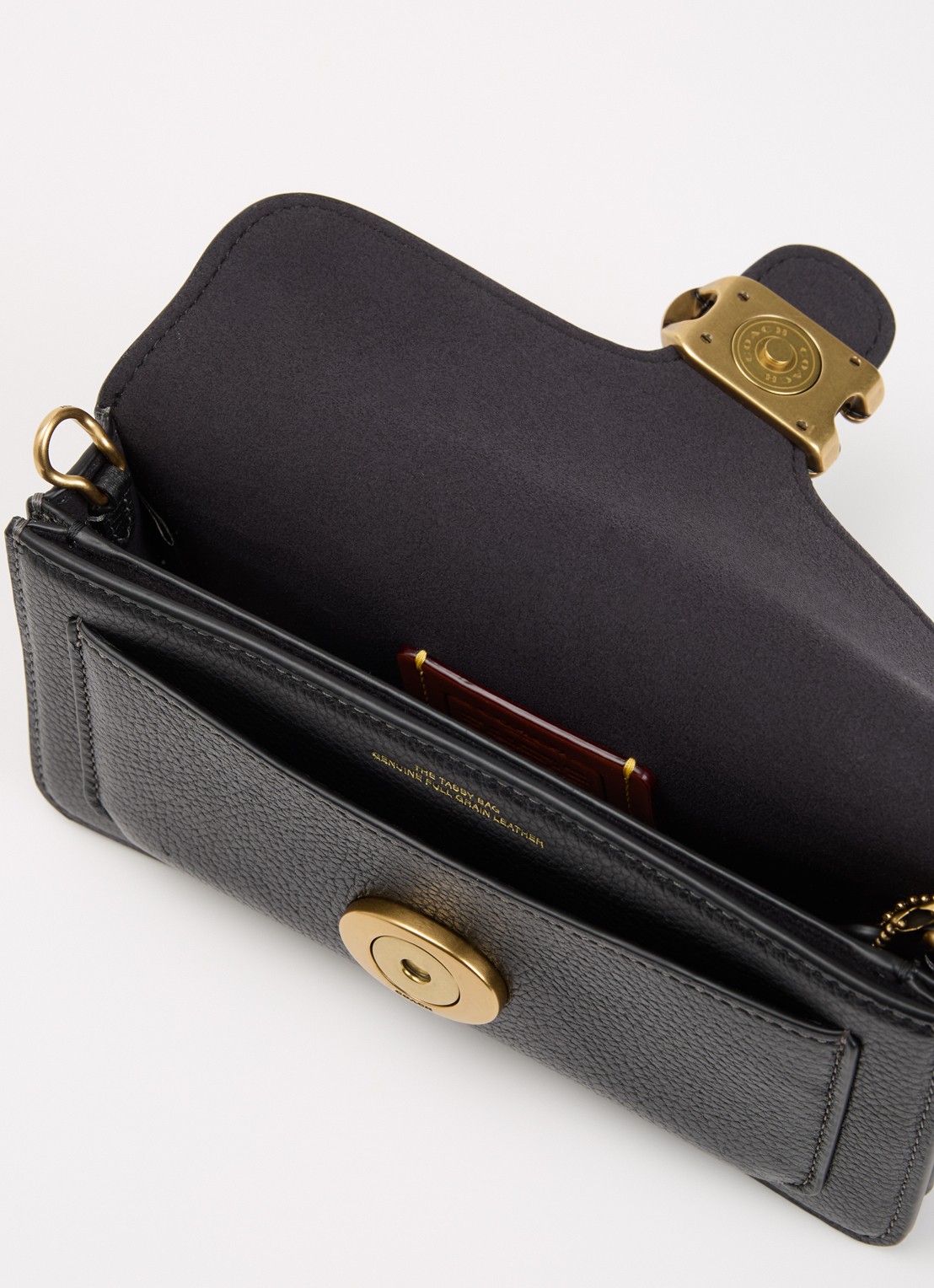 Coach Tabby 19 crossbody tas van leer met afneembare schouderriem - detail 4 zwart