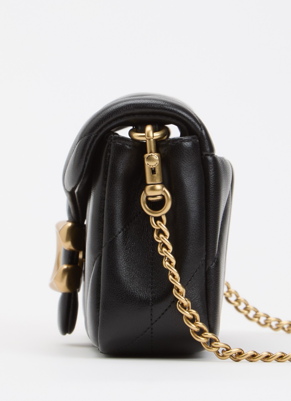 Coach Tabby 19 crossbody tas van leer met afneembare schouderriem - detail 6 zwart