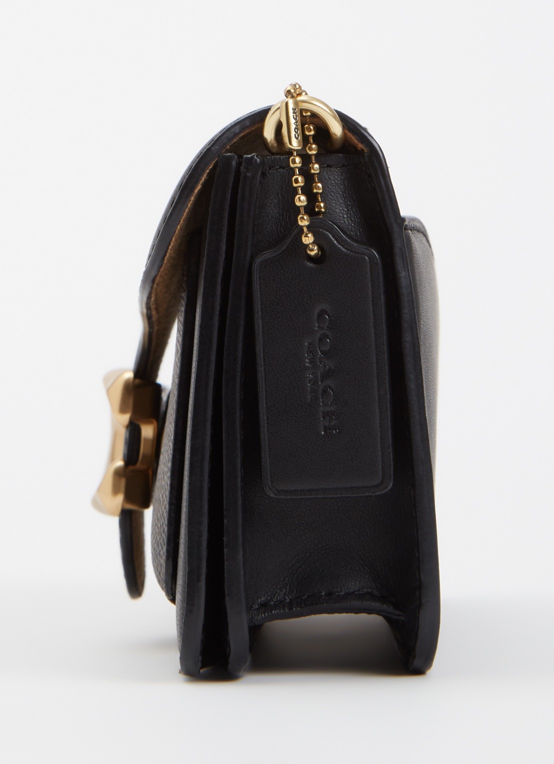 Coach Tabby 19 crossbody tas van leer met afneembare schouderriem - detail 4 zwart
