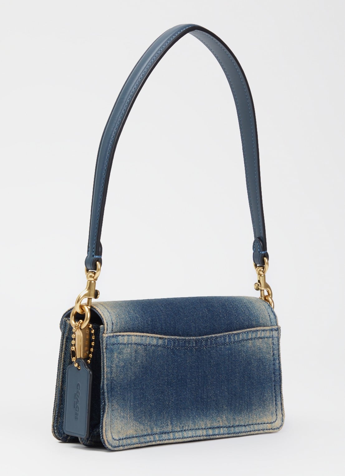 Coach Tabby 20 schoudertas van denim - achterkant 7 indigo