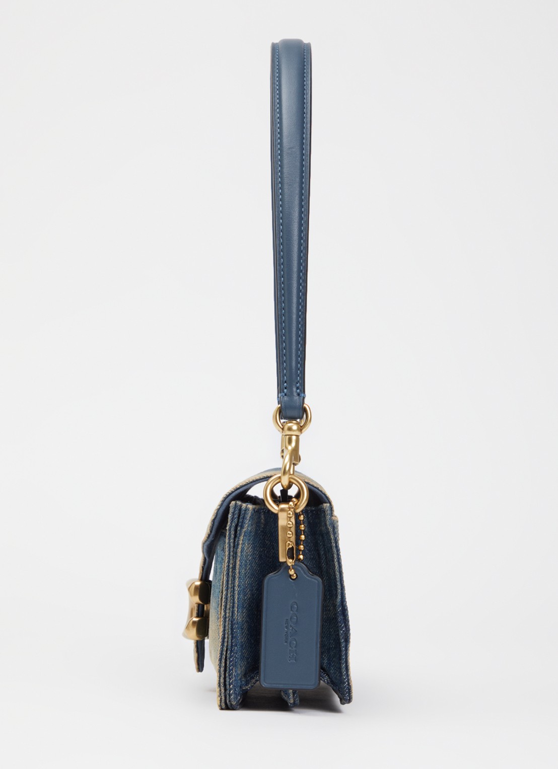 Coach Tabby 20 schoudertas van denim - detail 2 indigo