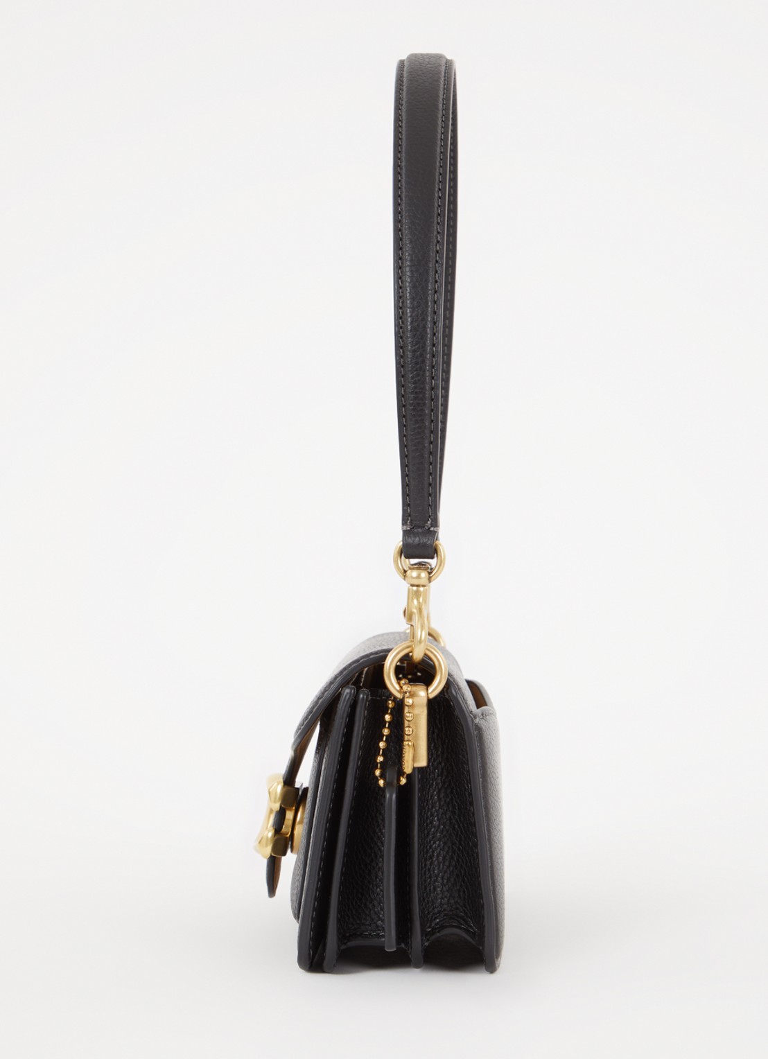 Coach Tabby 20 schoudertas van leer met afneembare schouderriem - detail 2 zwart