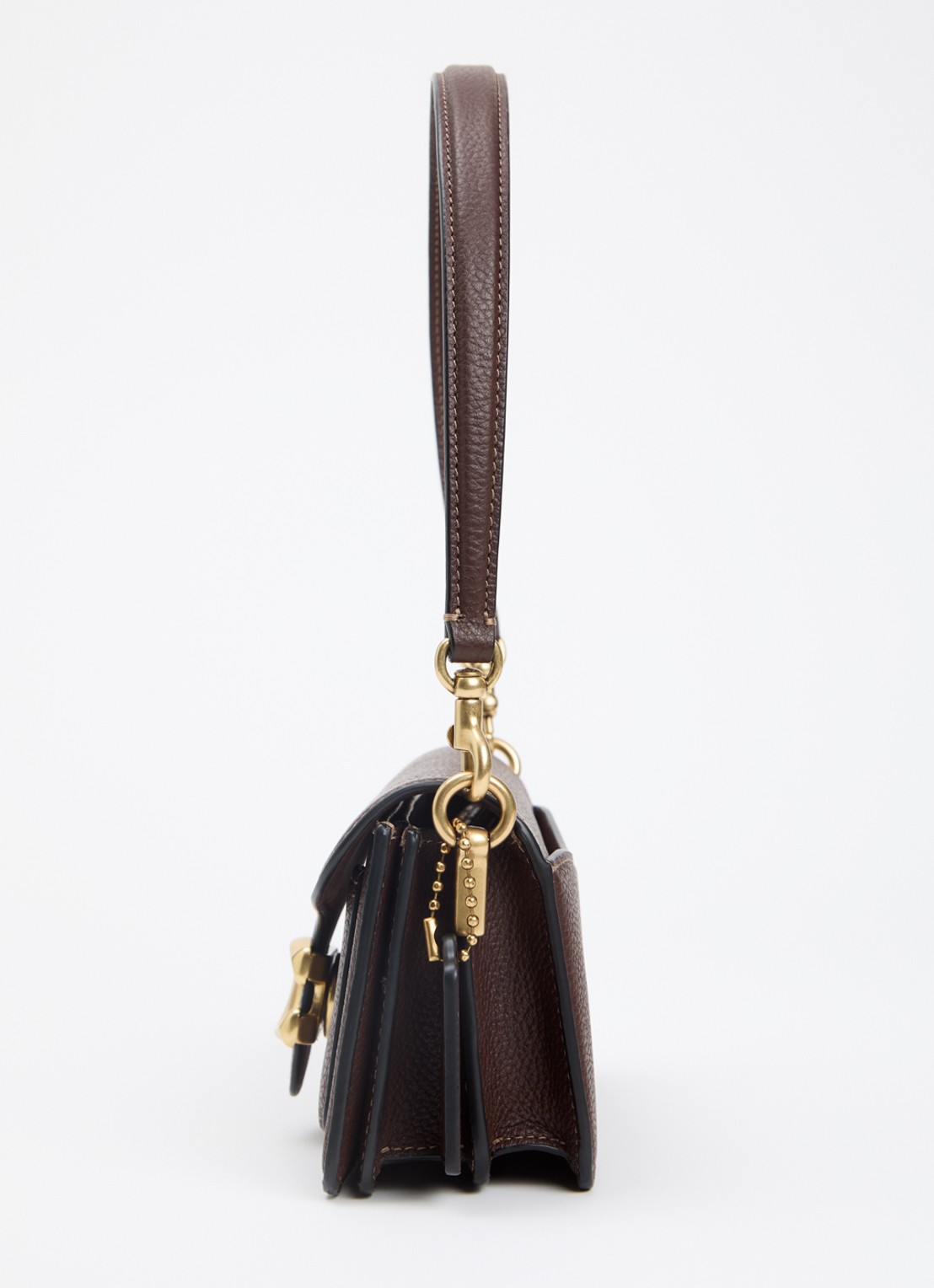 Coach Tabby 20 schoudertas van leer met afneembare schouderriem - detail 5 donkerbruin