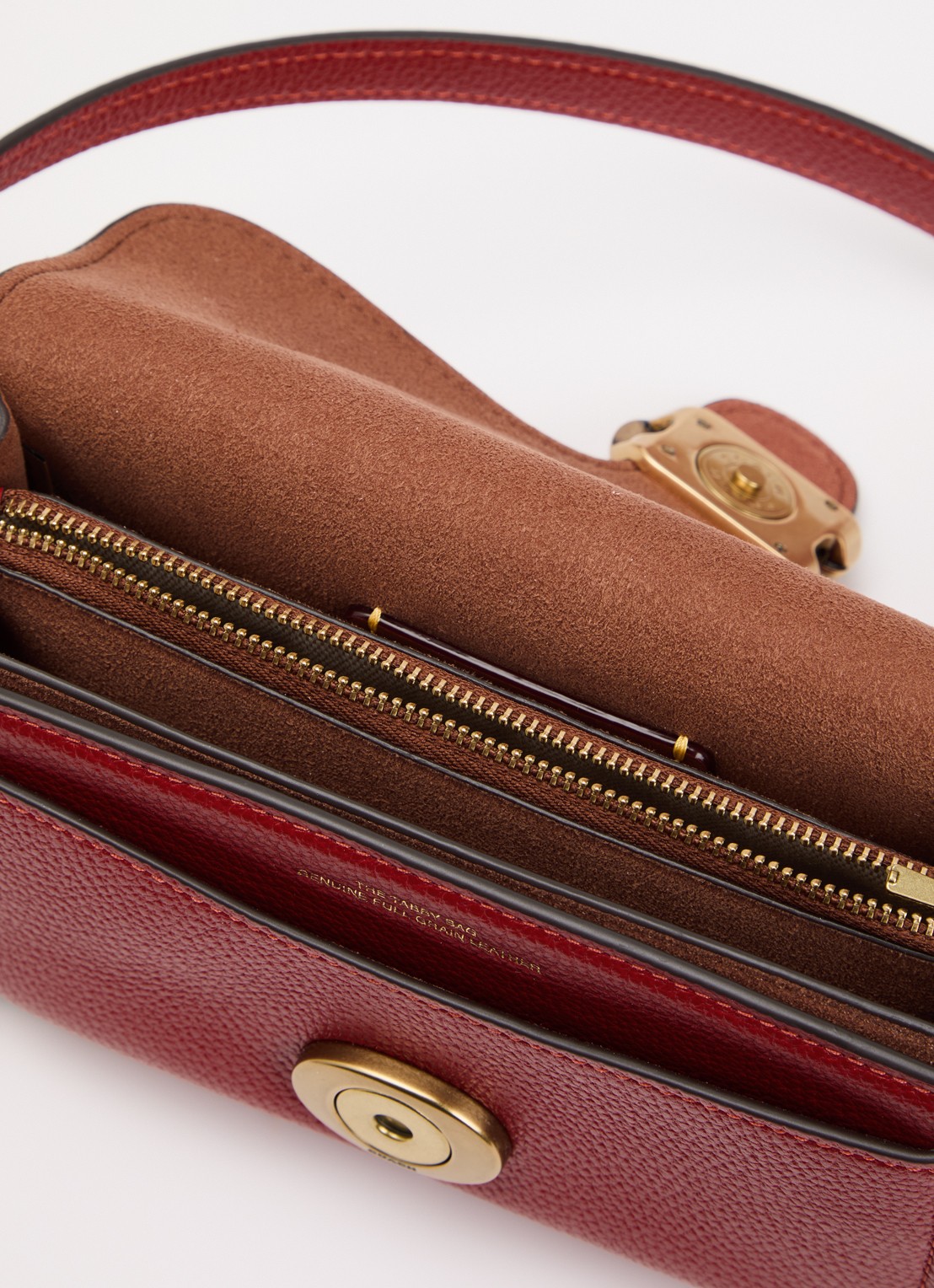 Coach Tabby 20 schoudertas van leer met afneembare schouderriem - detail 2 rood
