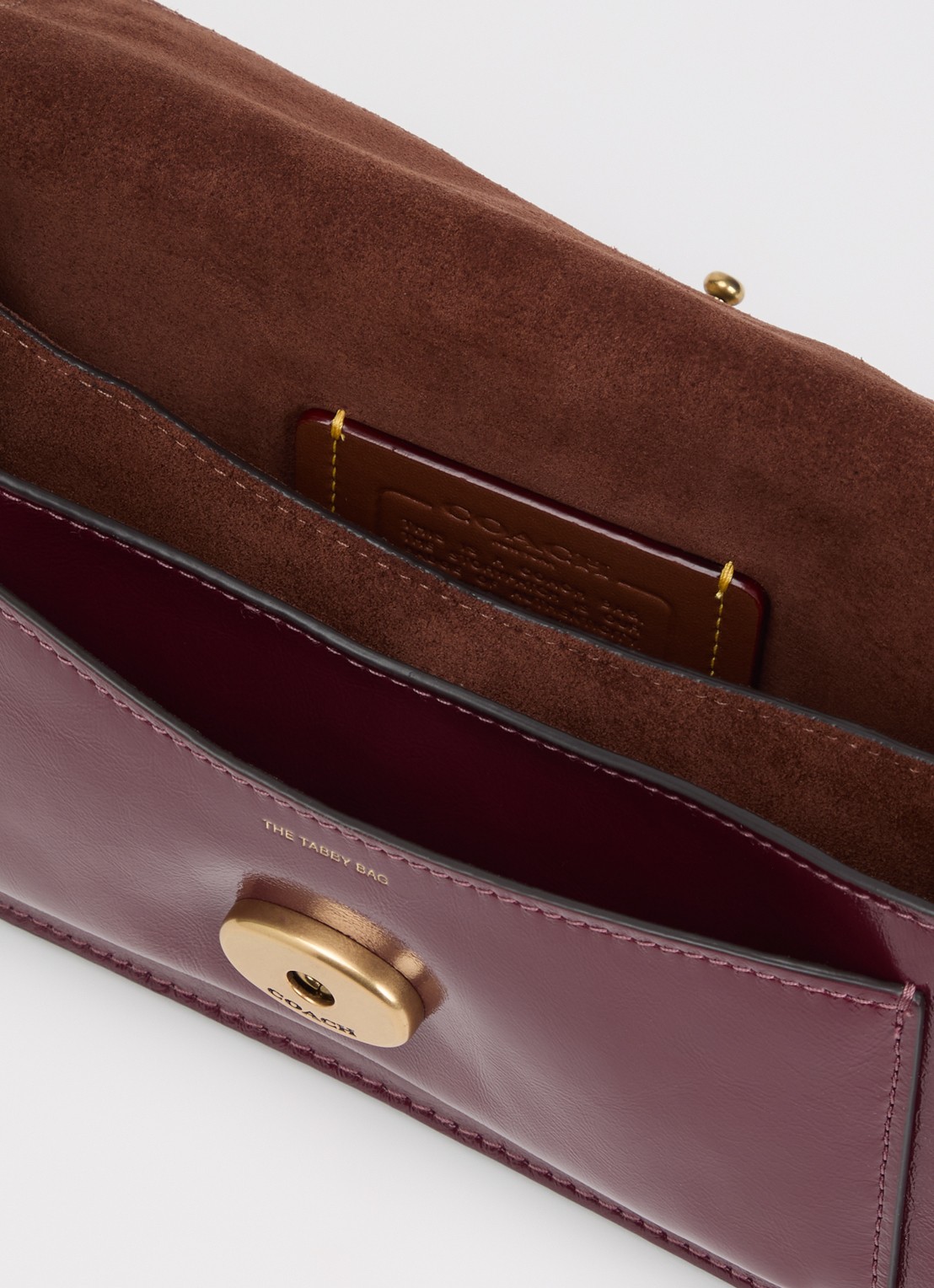 Coach Tabby 20 schoudertas van leer met afneembare schouderriem - detail 2 cranberryrood