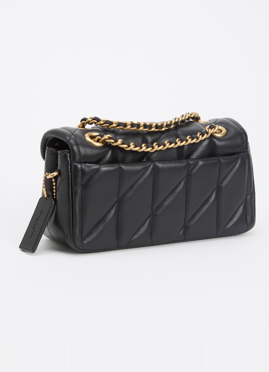 Coach Tabby 20 schoudertas van leer met quiltpatroon - achterkant 6 zwart