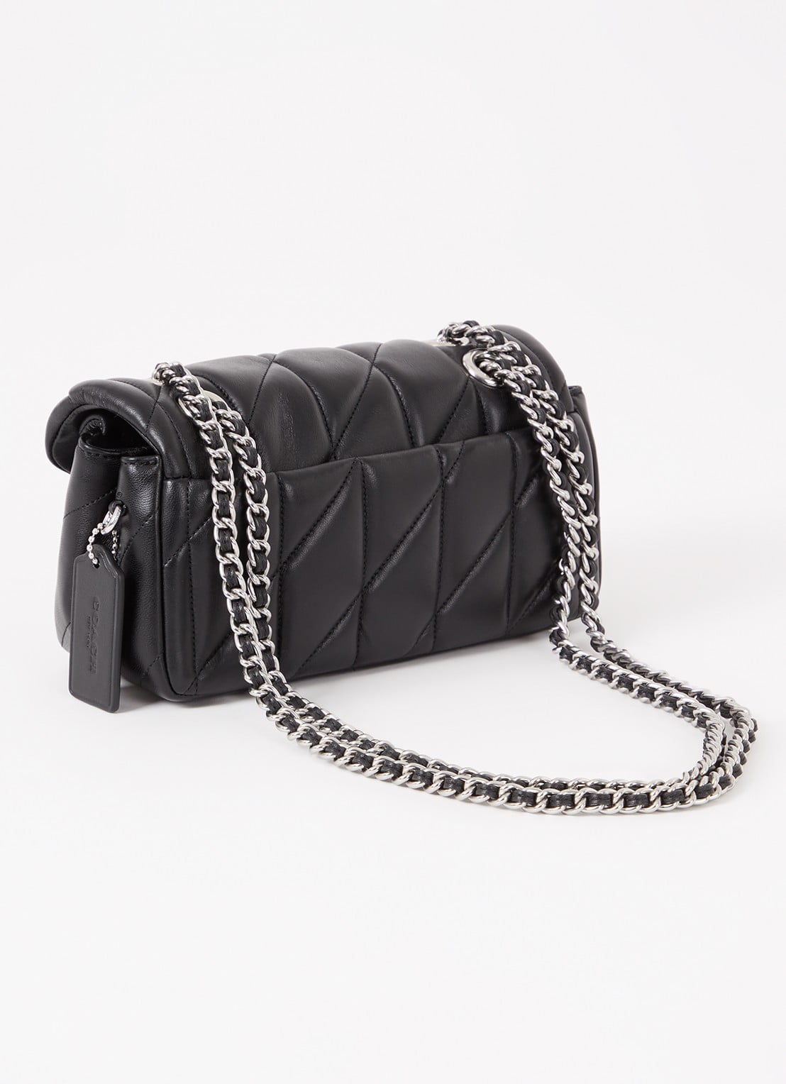 Coach Tabby 20 schoudertas van quilted schapenleer - achterkant zwart