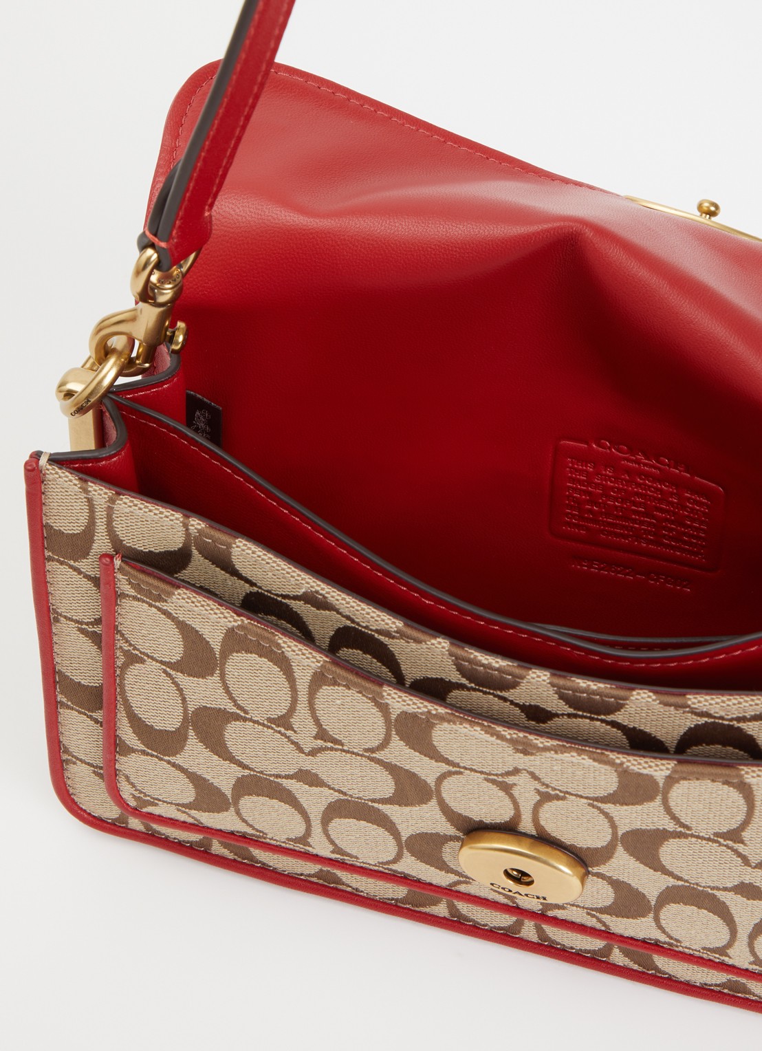 Coach Tabby 26 schoudertas met logoprint - detail 3 beige