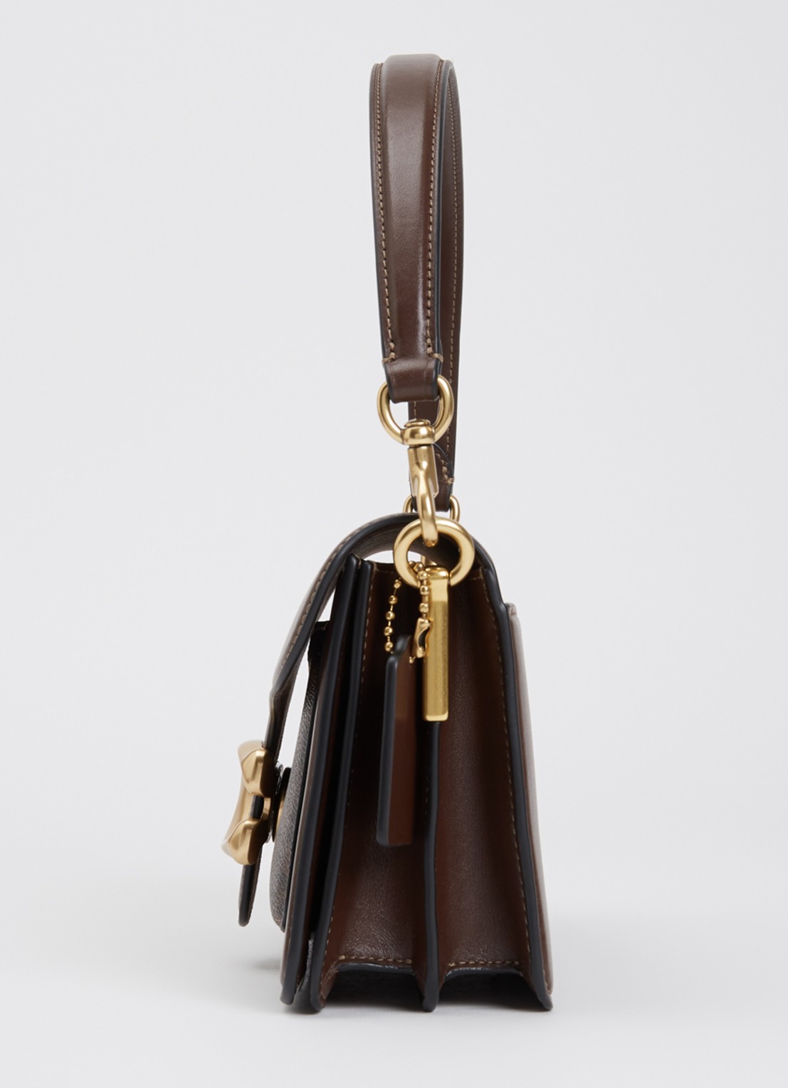 Coach Tabby 26 schoudertas van kalfsleer met logoprint - detail 5 donkerbruin