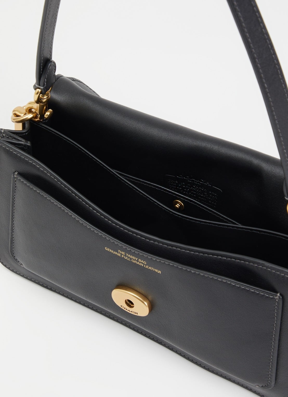 Coach Tabby 26 schoudertas van leer met afneembare schouderriem  - detail 5 zwart