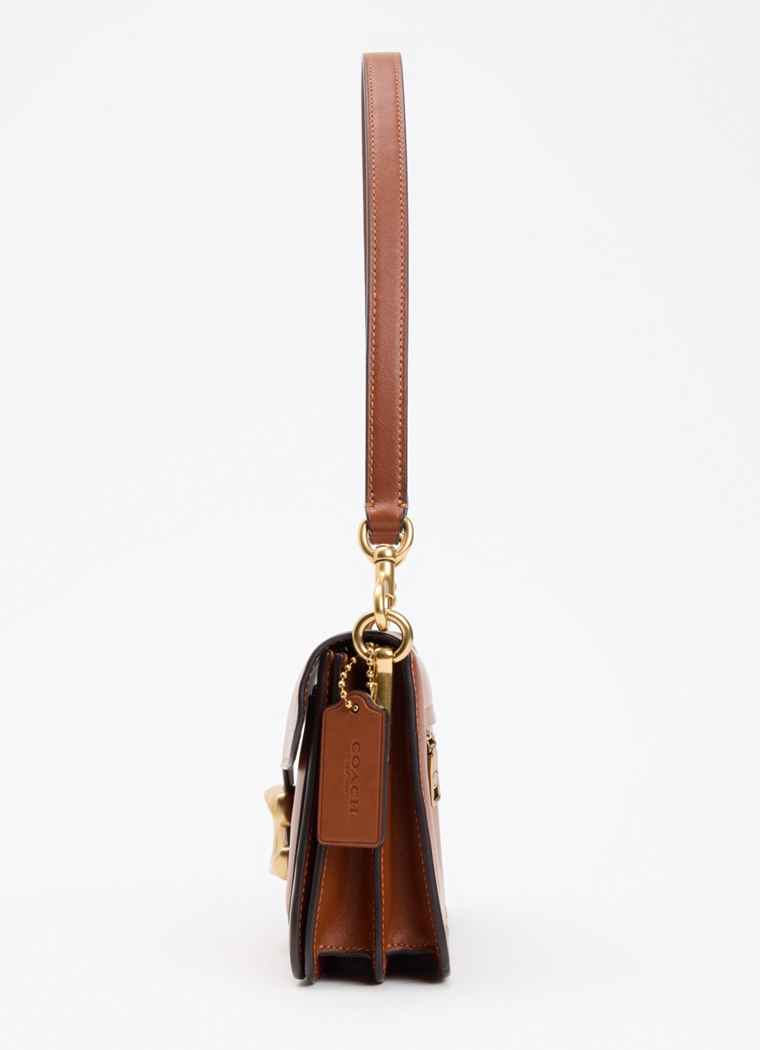 Coach Tabby 26 schoudertas van leer met afneembare schouderriem  - detail 3 cognac