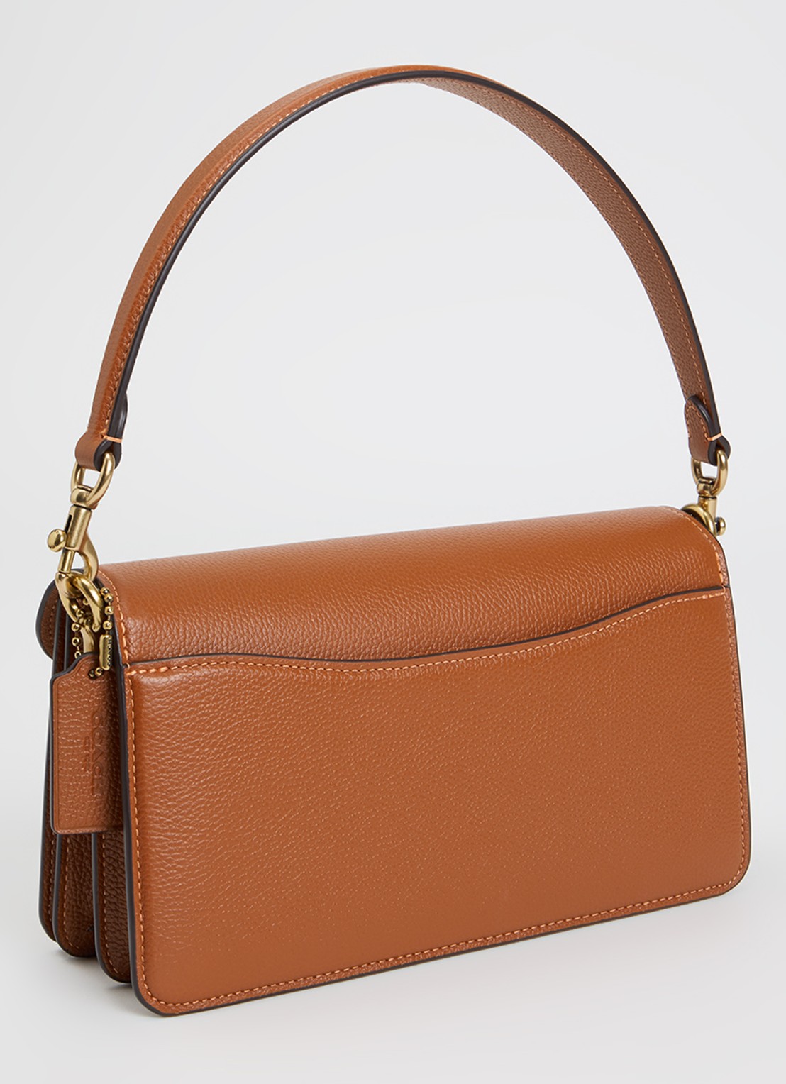 Coach Tabby 26 schoudertas van leer met afneembare schouderriem - achterkant 7 cognac