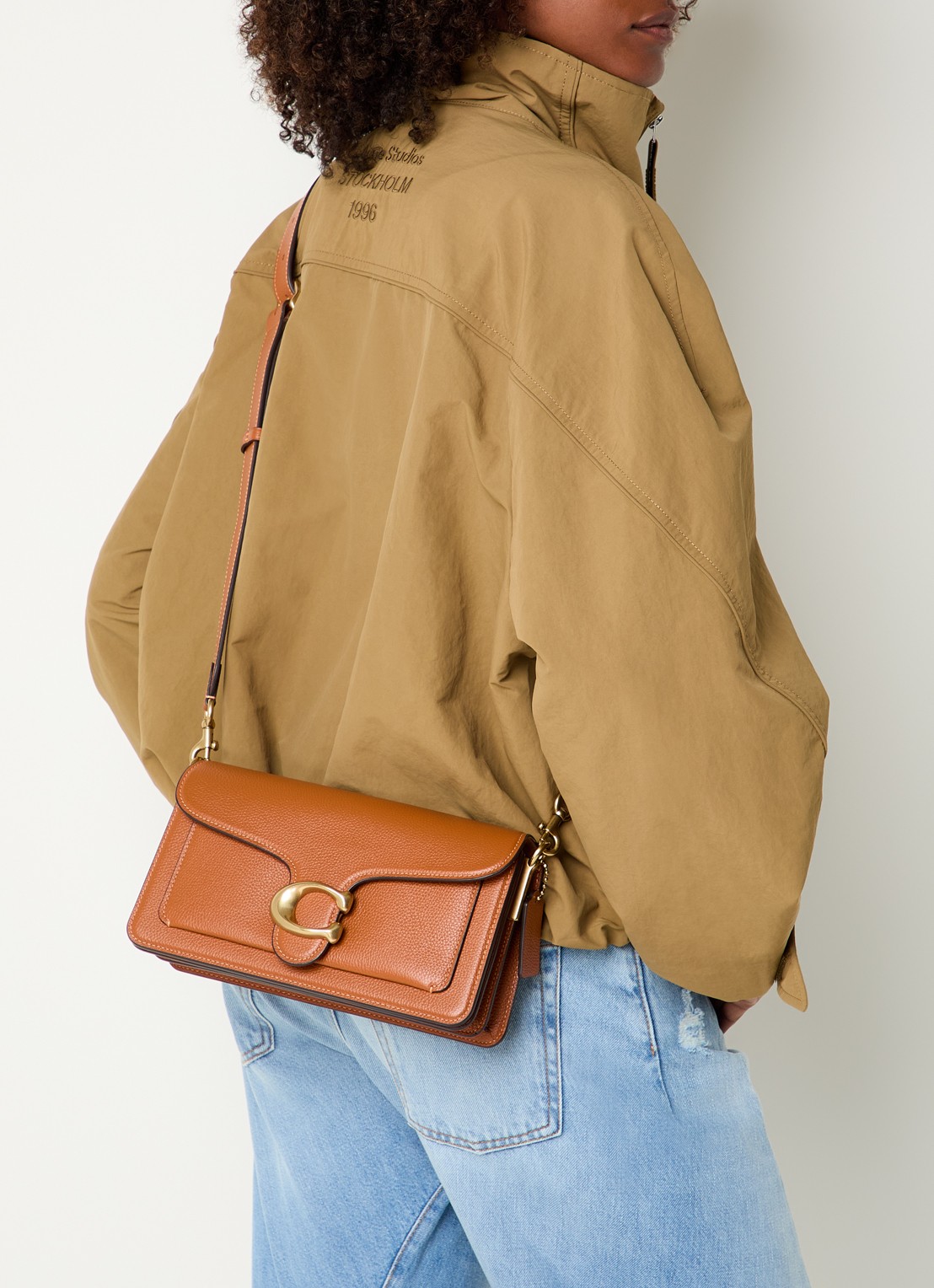 Coach Tabby 26 schoudertas van leer met afneembare schouderriem - voorkant 6 cognac