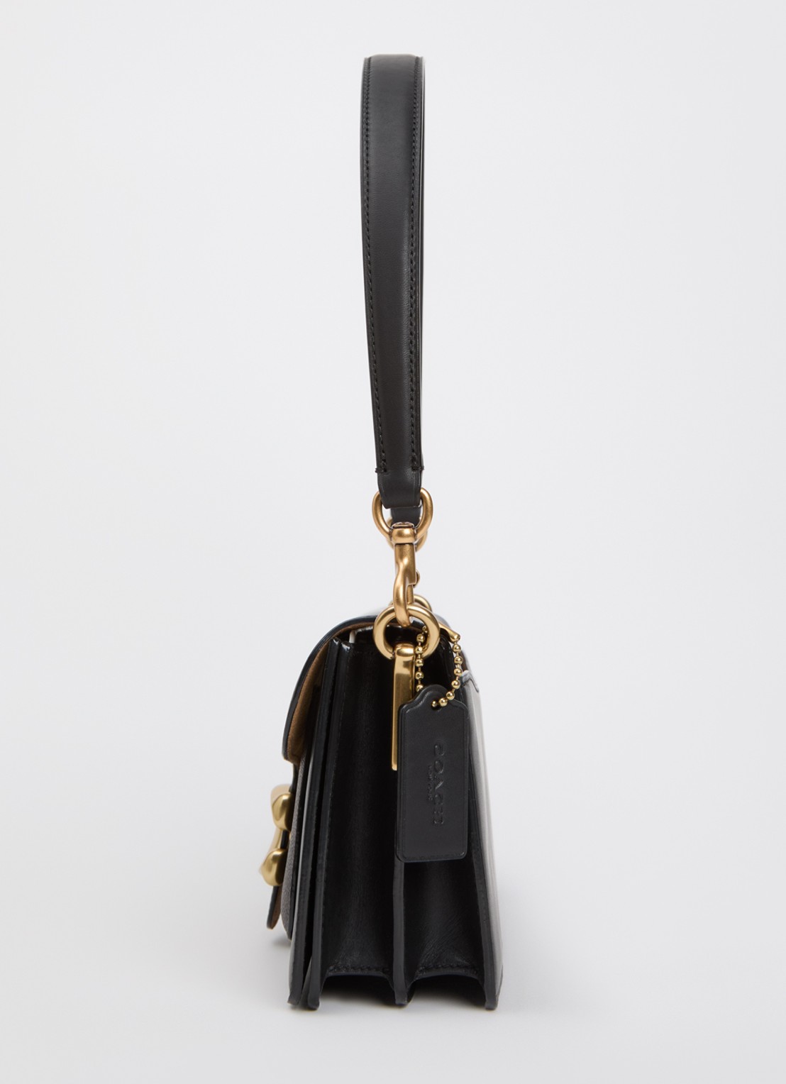 Coach Tabby 26 schoudertas van leer met afneembare schouderriem - detail 2 zwart