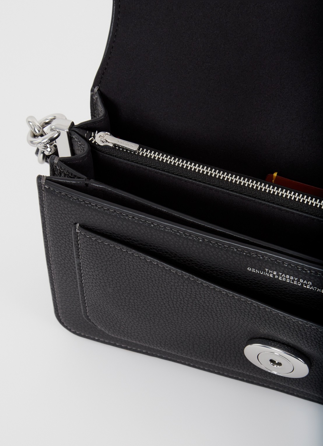 Coach Tabby 26 schoudertas van leer - detail 4 zwart