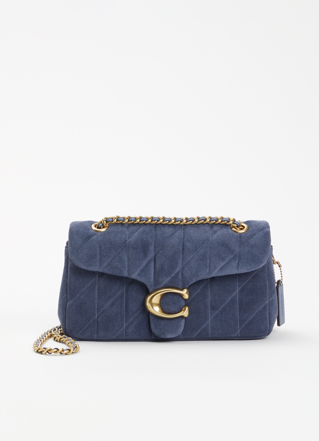 Coach Tabby 26 schoudertas van quilted suède  - voorkant jeans