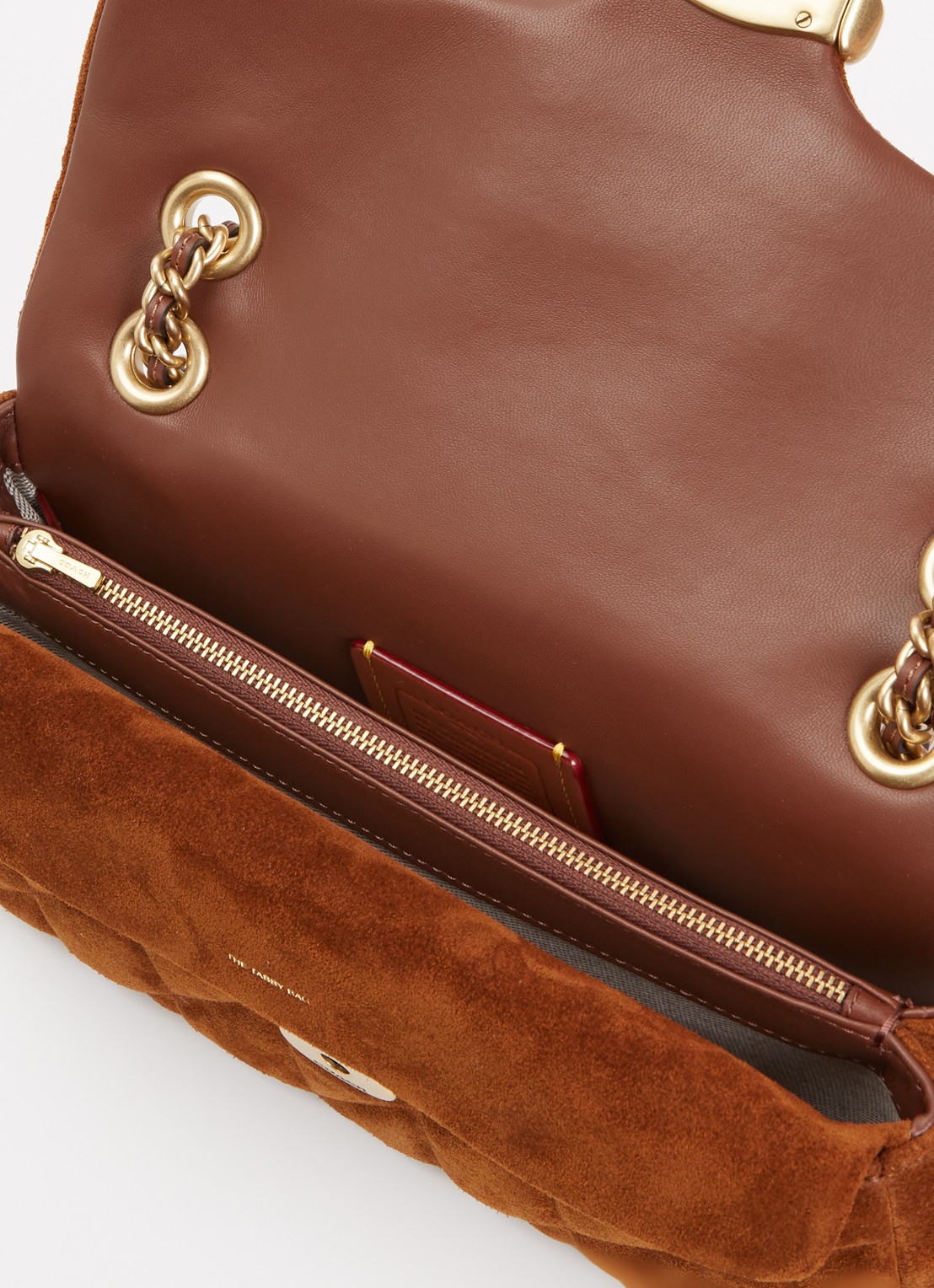 Coach Tabby 26 schoudertas van suède - detail bruin