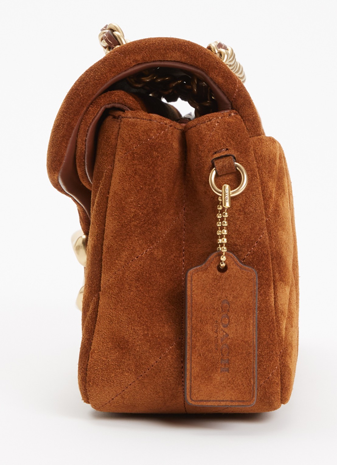 Coach Tabby 26 schoudertas van suède - detail 2 bruin