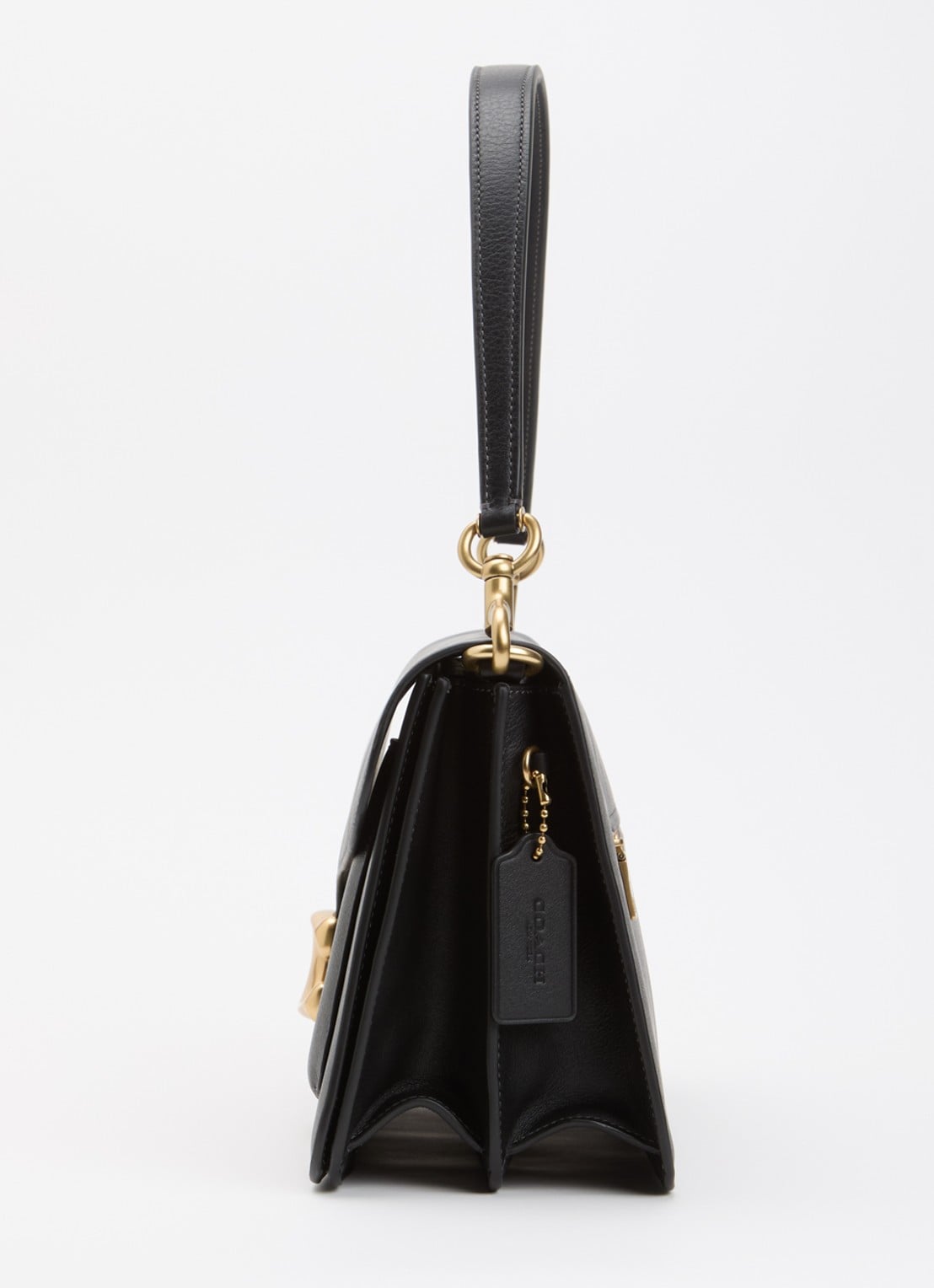 Coach Tabby 36 schoudertas van leer met logo  - detail 5 zwart