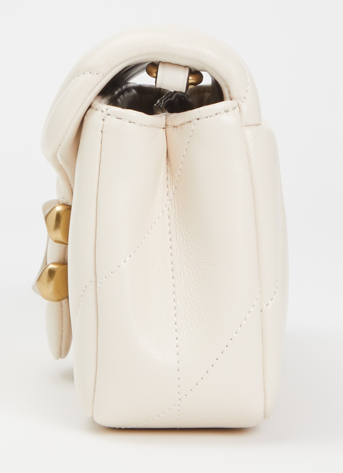 Coach Tabby Chain 19 crossbodytas van leer - detail 4 gebroken wit