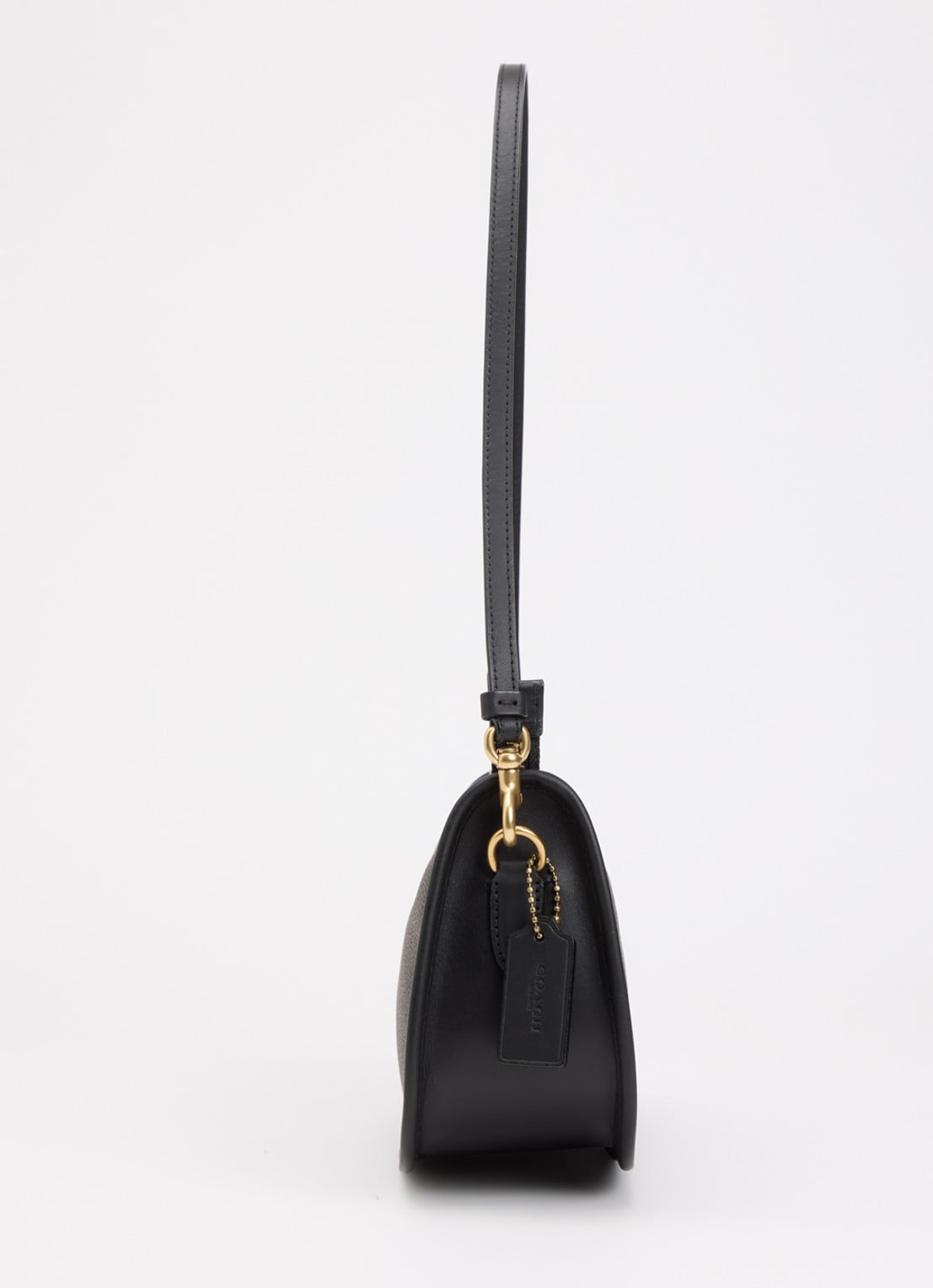 Coach Waverly schoudertas met logoprint en afneembare schouderriem - detail 3 donkerbruin