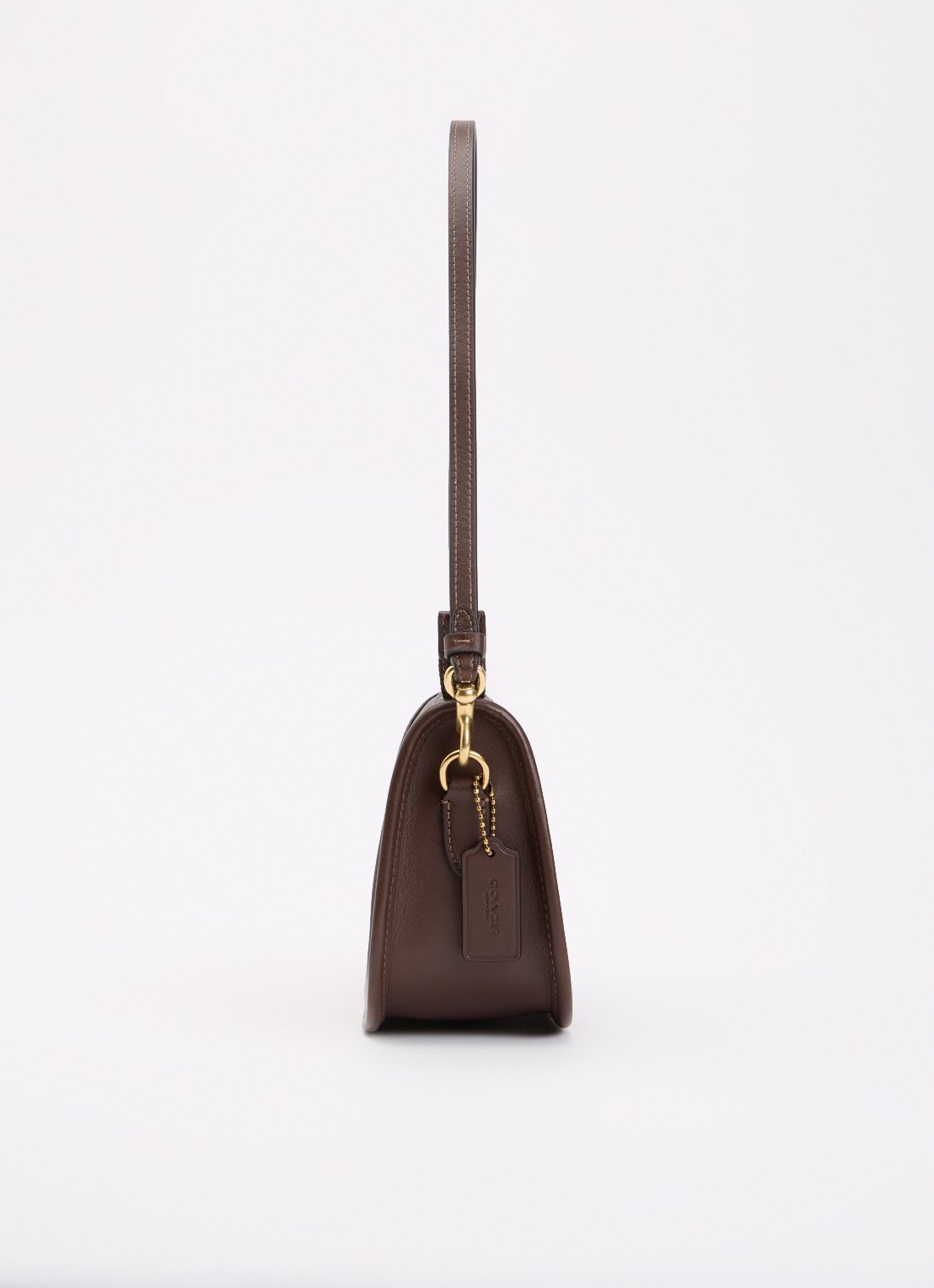 Coach Waverly schoudertas van leer met afneembare schouderriem - detail 3 donkerbruin