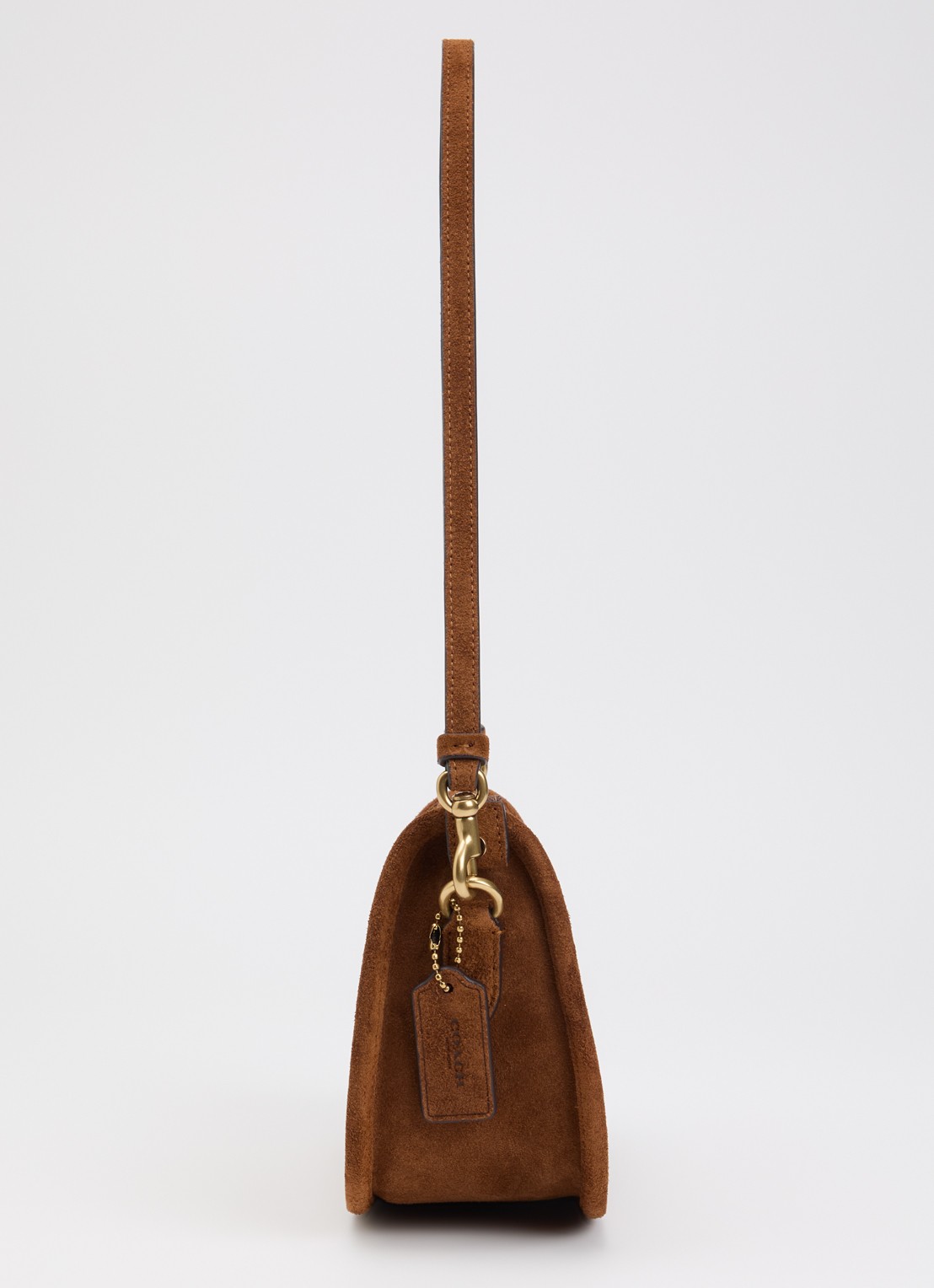 Coach Waverly schoudertas van suéde met afneembare schouderriemen  - detail 3 cognac