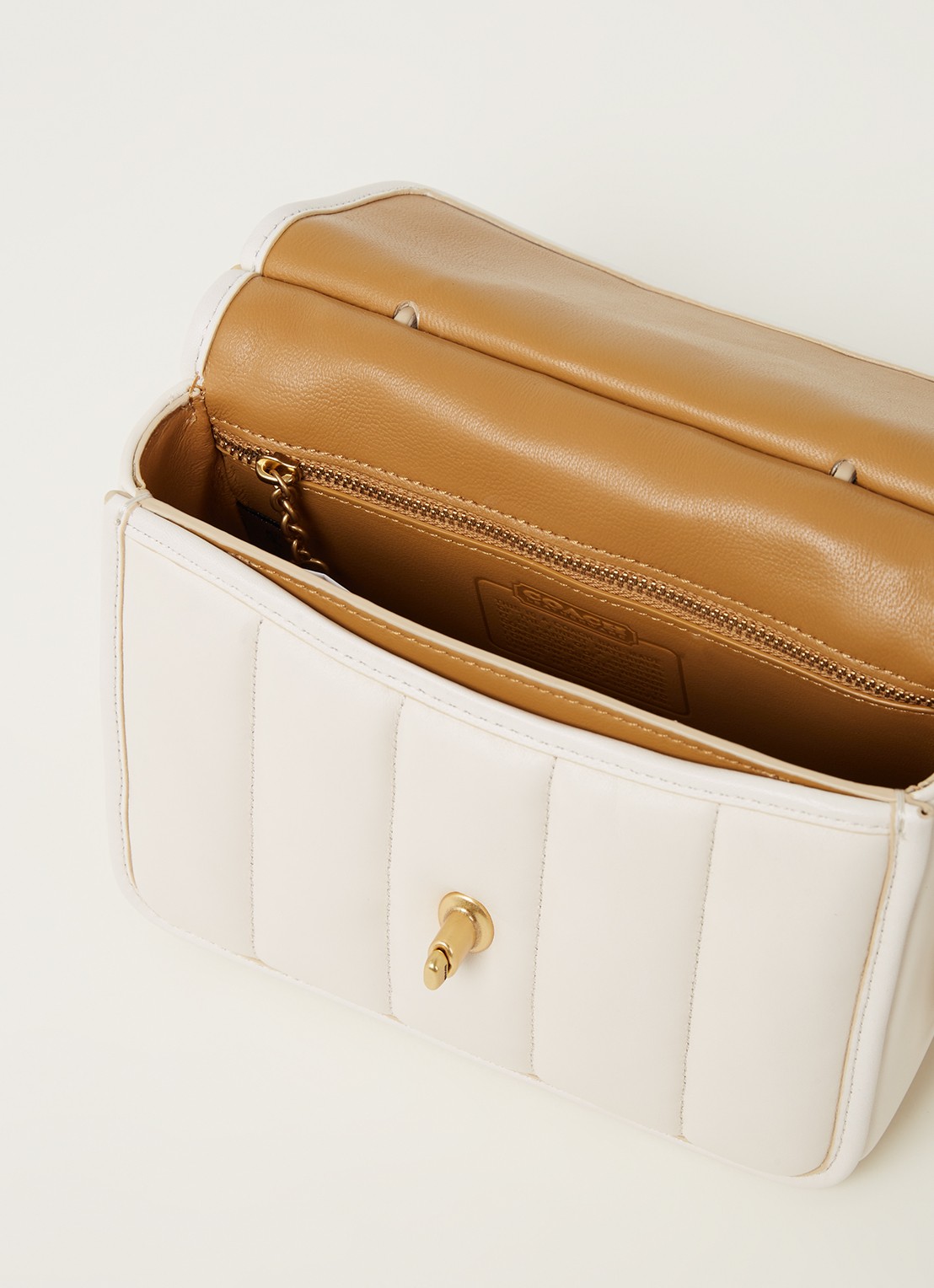 Coach Willis 18 handtas van quilted leer - detail 2 creme