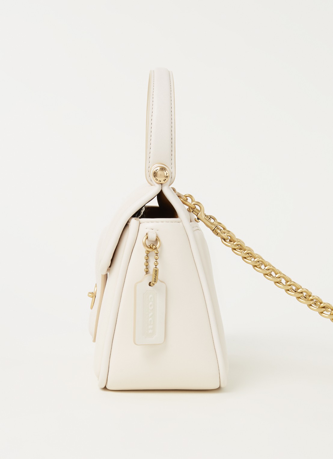 Coach Willis 18 handtas van quilted leer - detail 3 creme