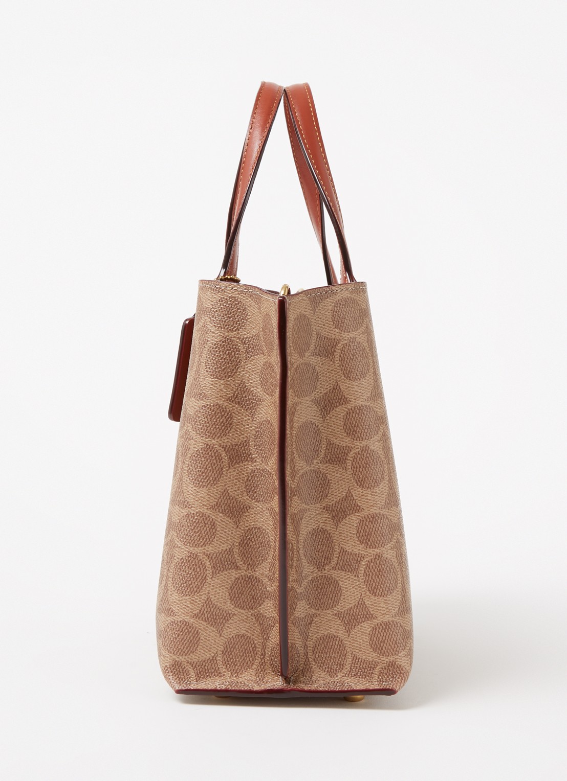 Coach Willow handtas met kalfsleren details - detail 6 bruin
