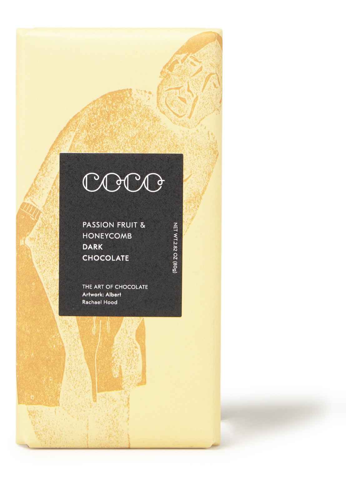 Coco Chocolatier Passion Fruit & Honeycomb donkere chocolade 80 gram - voorkant undefined
