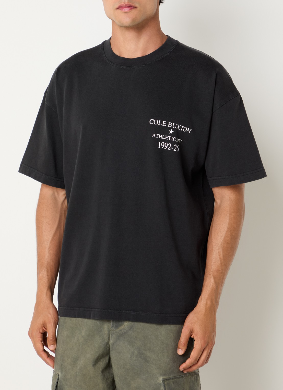 Cole Buxton Athletic Inc. T-shirt met logo- en backprint - achterkant 2 zwart