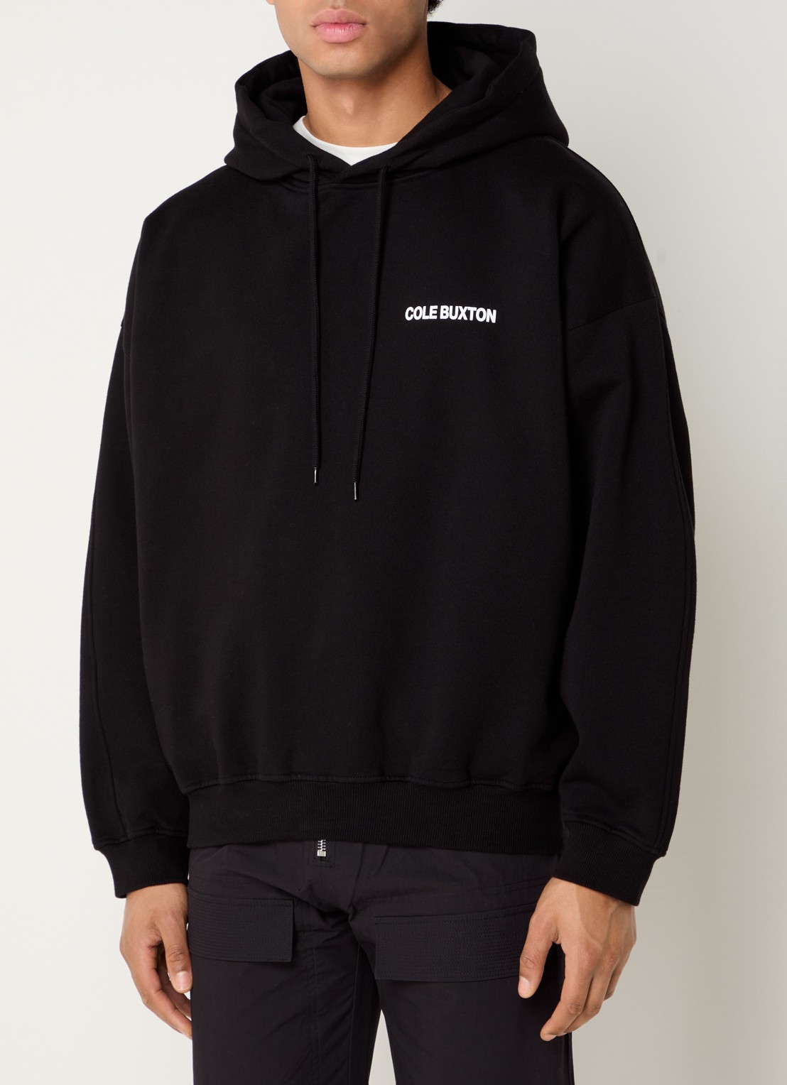 Cole Buxton Hoodie met logo- en backprint  - achterkant zwart