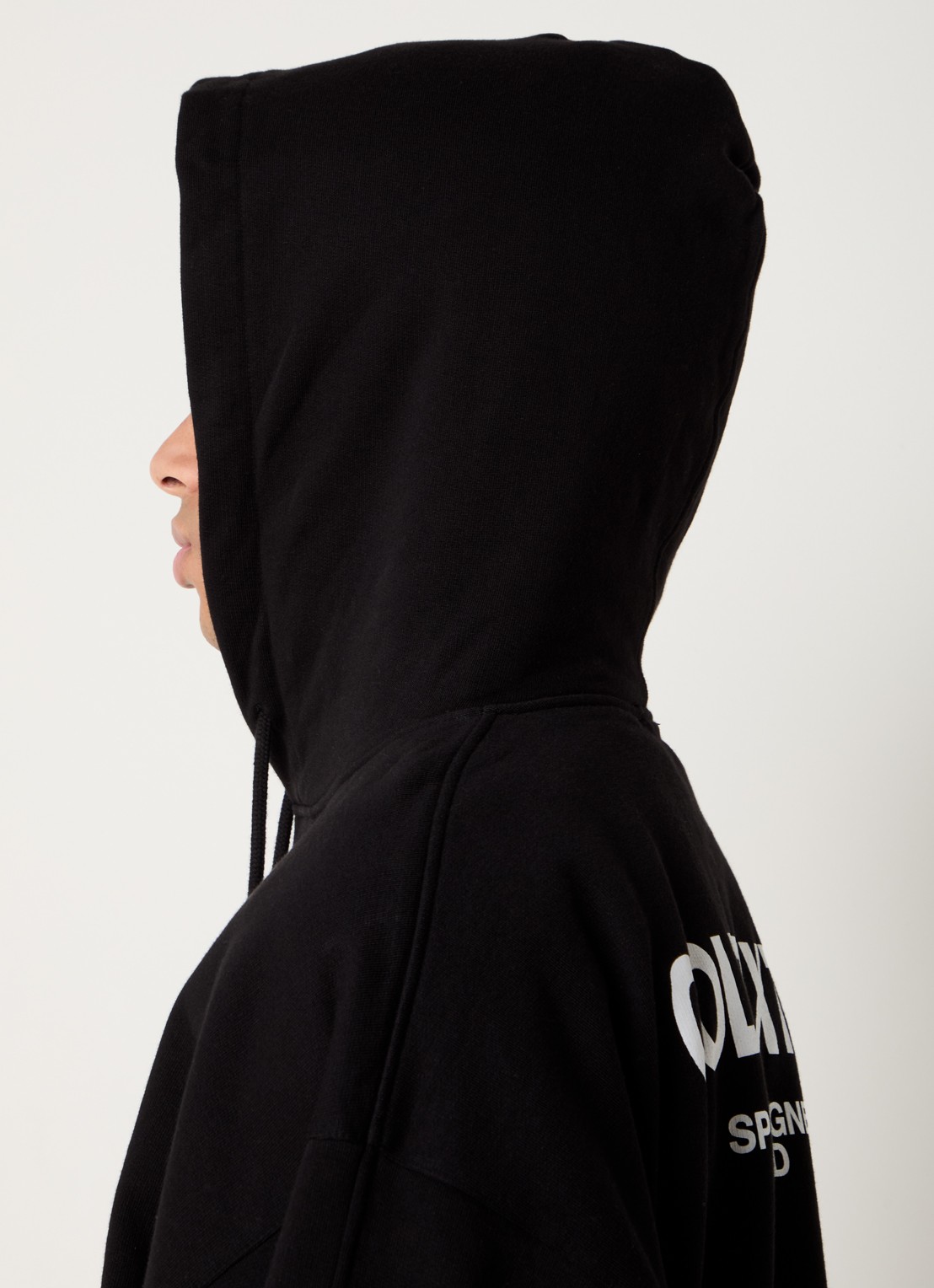 Cole Buxton Hoodie met logo- en backprint  - detail 5 zwart