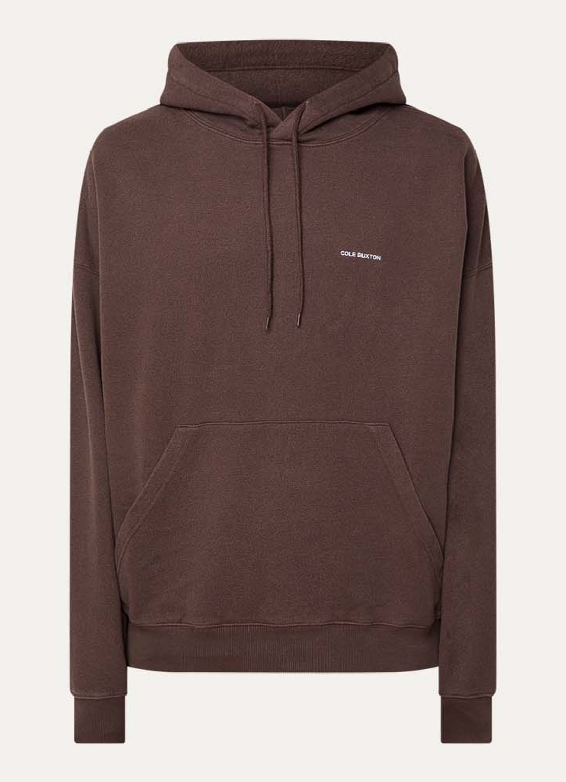 Cole Buxton Hoodie met logo - voorkant bruin
