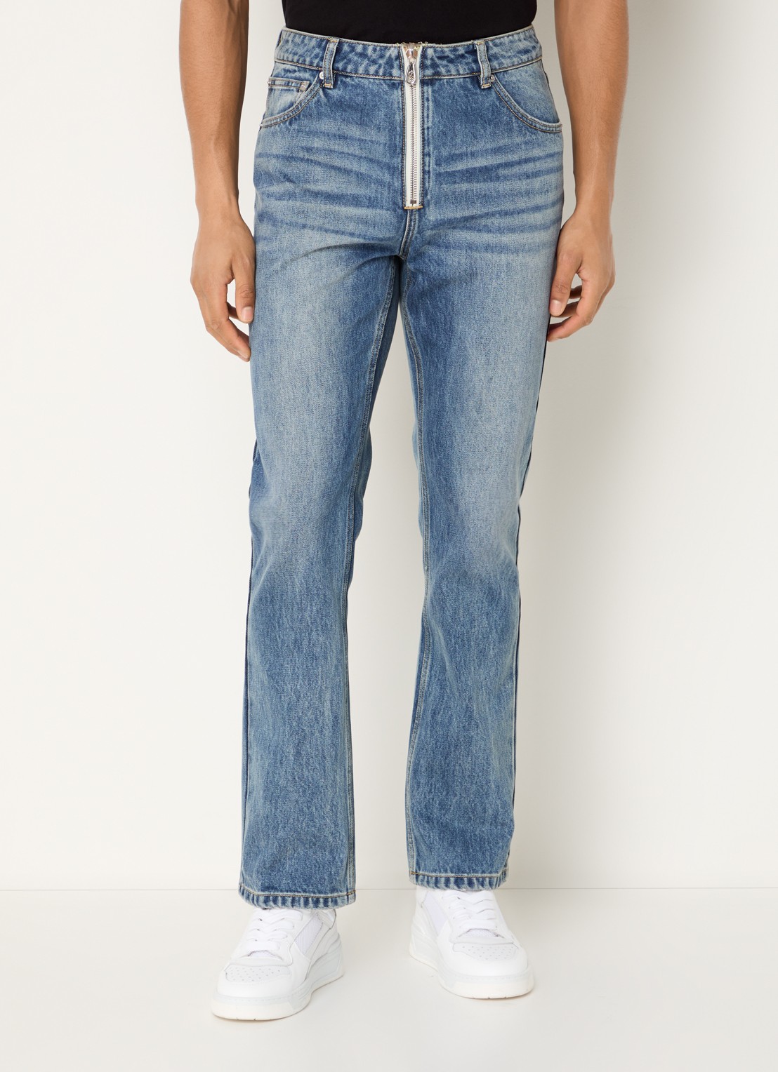 Cole Buxton Jonny straight leg jeans met steekzakken - detail 2 blauw