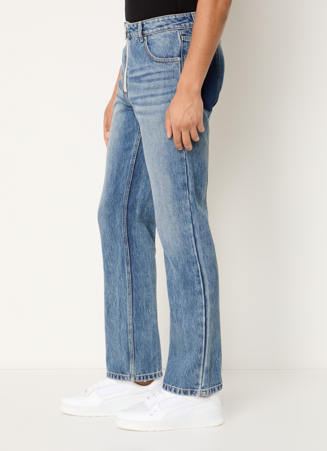 Cole Buxton Jonny straight leg jeans met steekzakken - detail 3 blauw