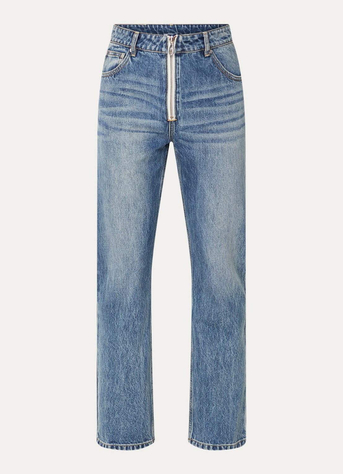 Cole Buxton Jonny straight leg jeans met steekzakken - voorkant 4 blauw