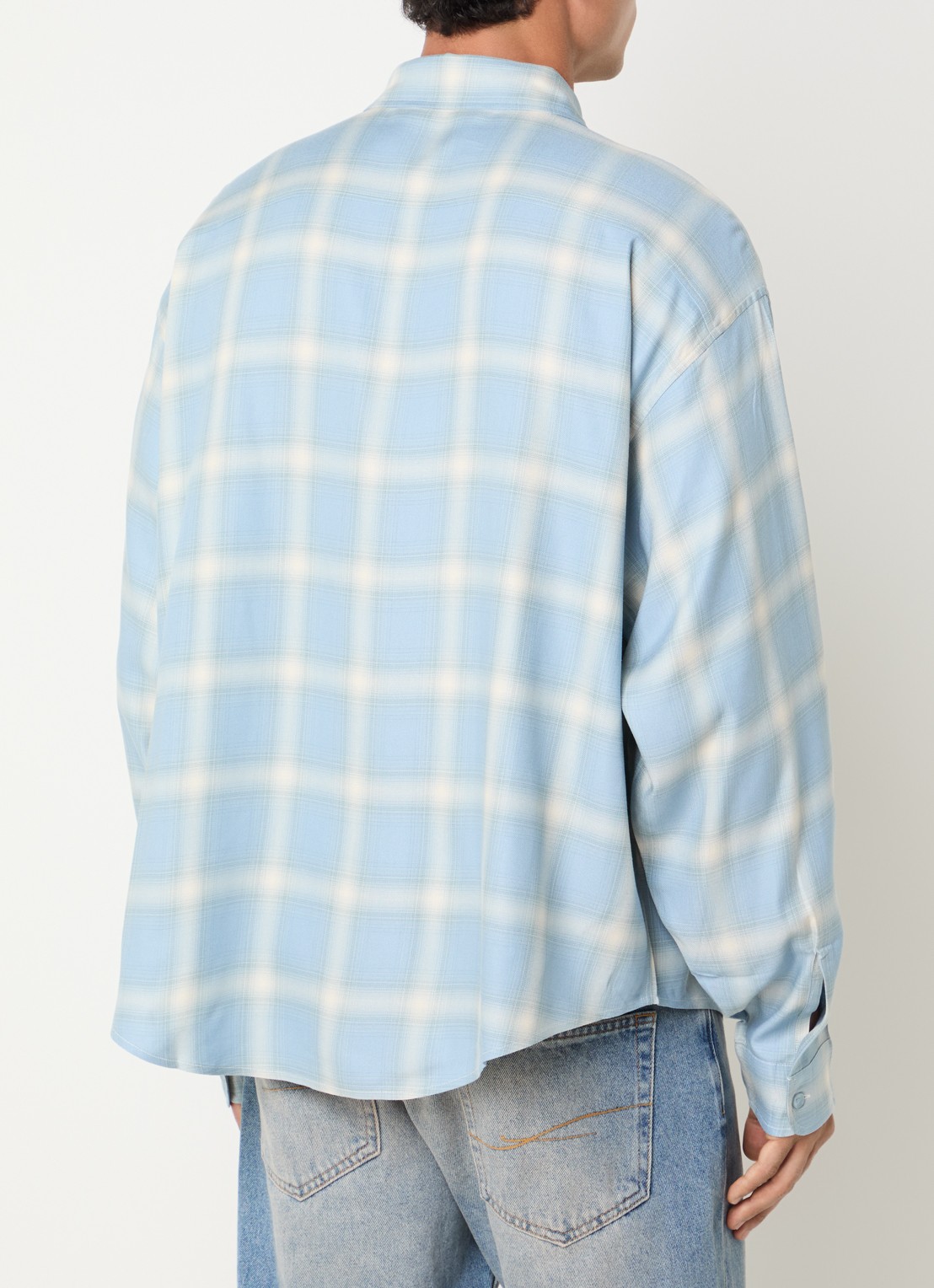 Cole Buxton Regular fit overhemd met ruitdessin - achterkant 4 blauw