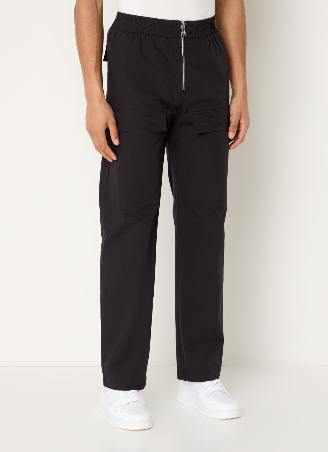 Cole Buxton Straight fit cargobroek met steekzakken  - detail zwart