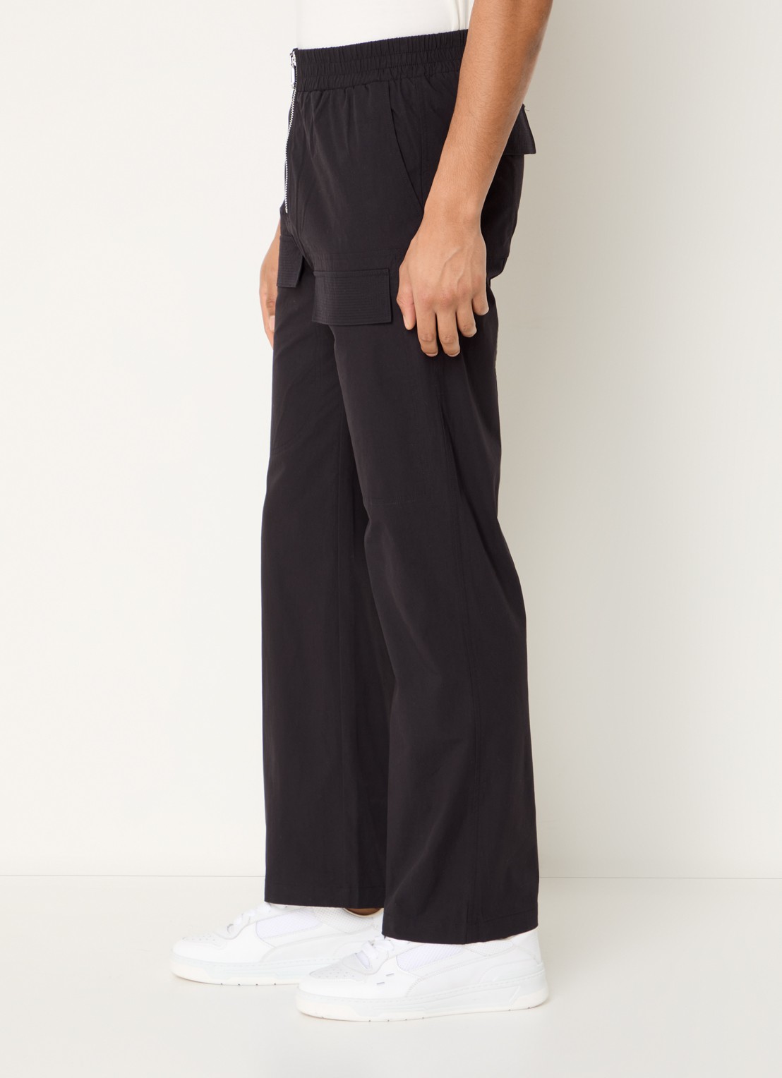Cole Buxton Straight fit cargobroek met steekzakken  - detail 2 zwart
