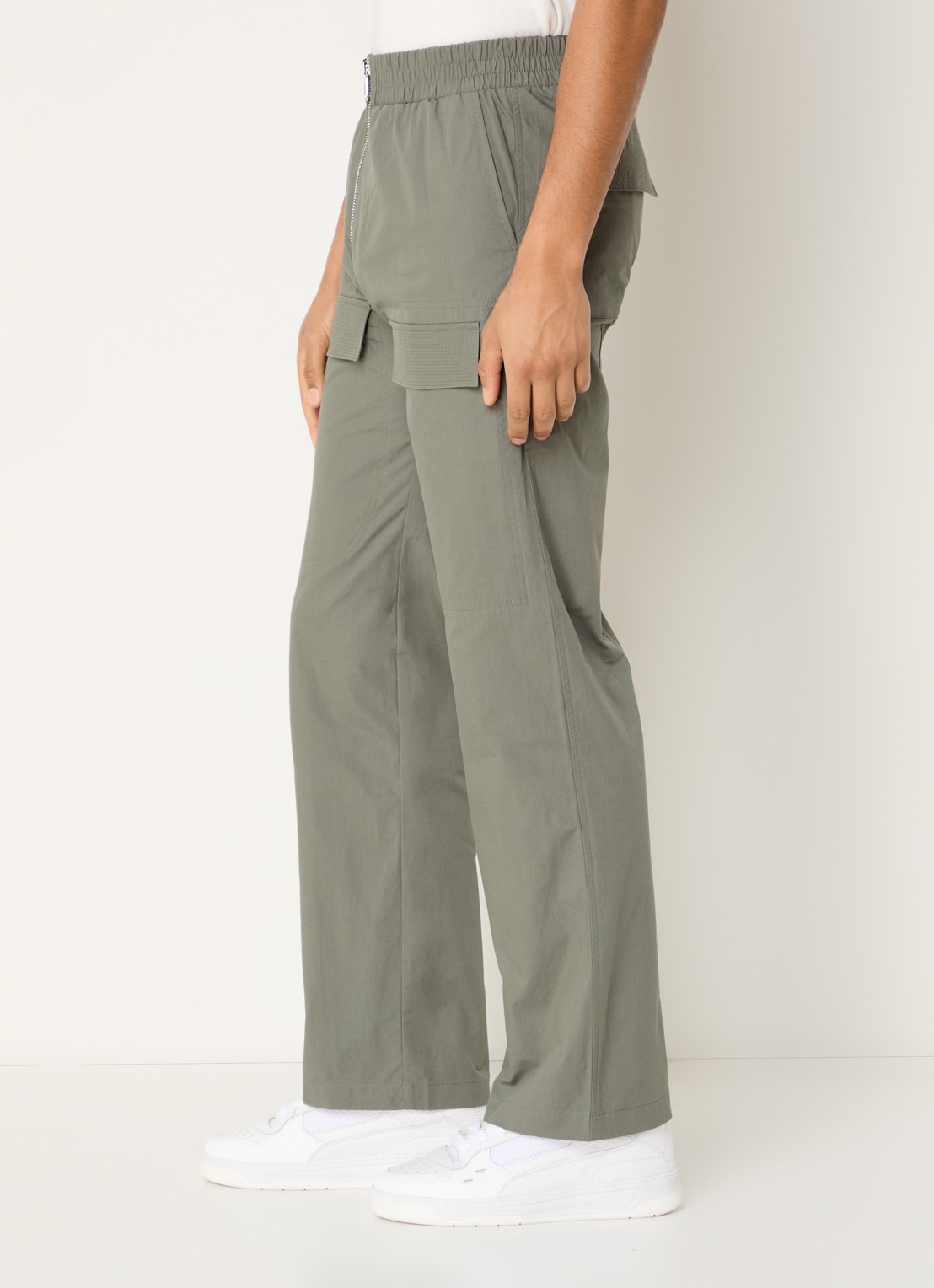 Cole Buxton Straight fit cargobroek met steekzakken  - detail 2 khaki