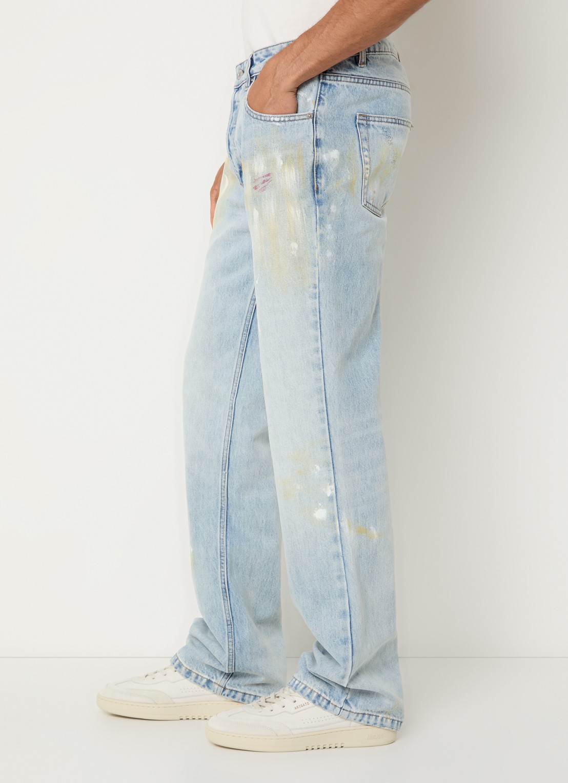 Cole Buxton Straight fit jeans met lichte wassing en steekzakken - detail 2 indigo