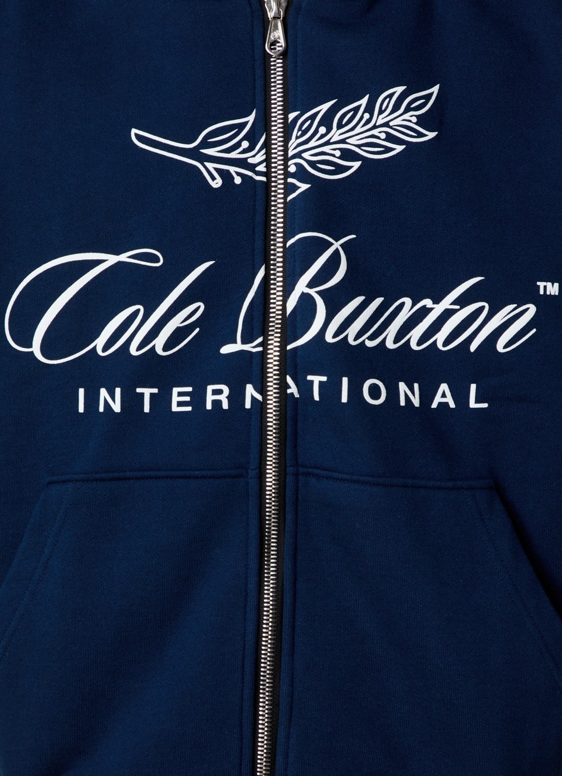 Cole Buxton Sweatvest met capuchon en steekzakken  - detail 3 donkerblauw