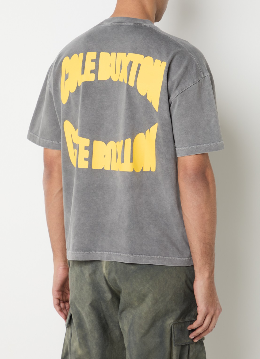 Cole Buxton T-shirt met logo- en backprint - detail 4 grijs