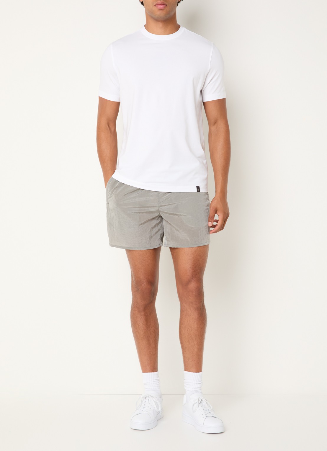 Cole Buxton Zwemshort met ritszakken - voorkant 3 lichtgrijs