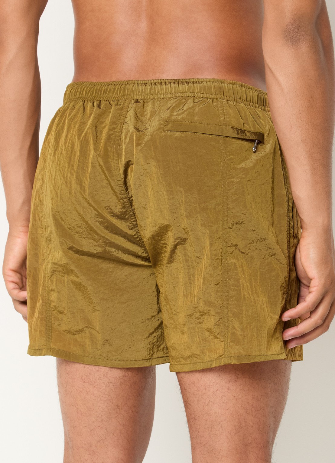 Cole Buxton Zwemshort met ritszakken - achterkant mosterd