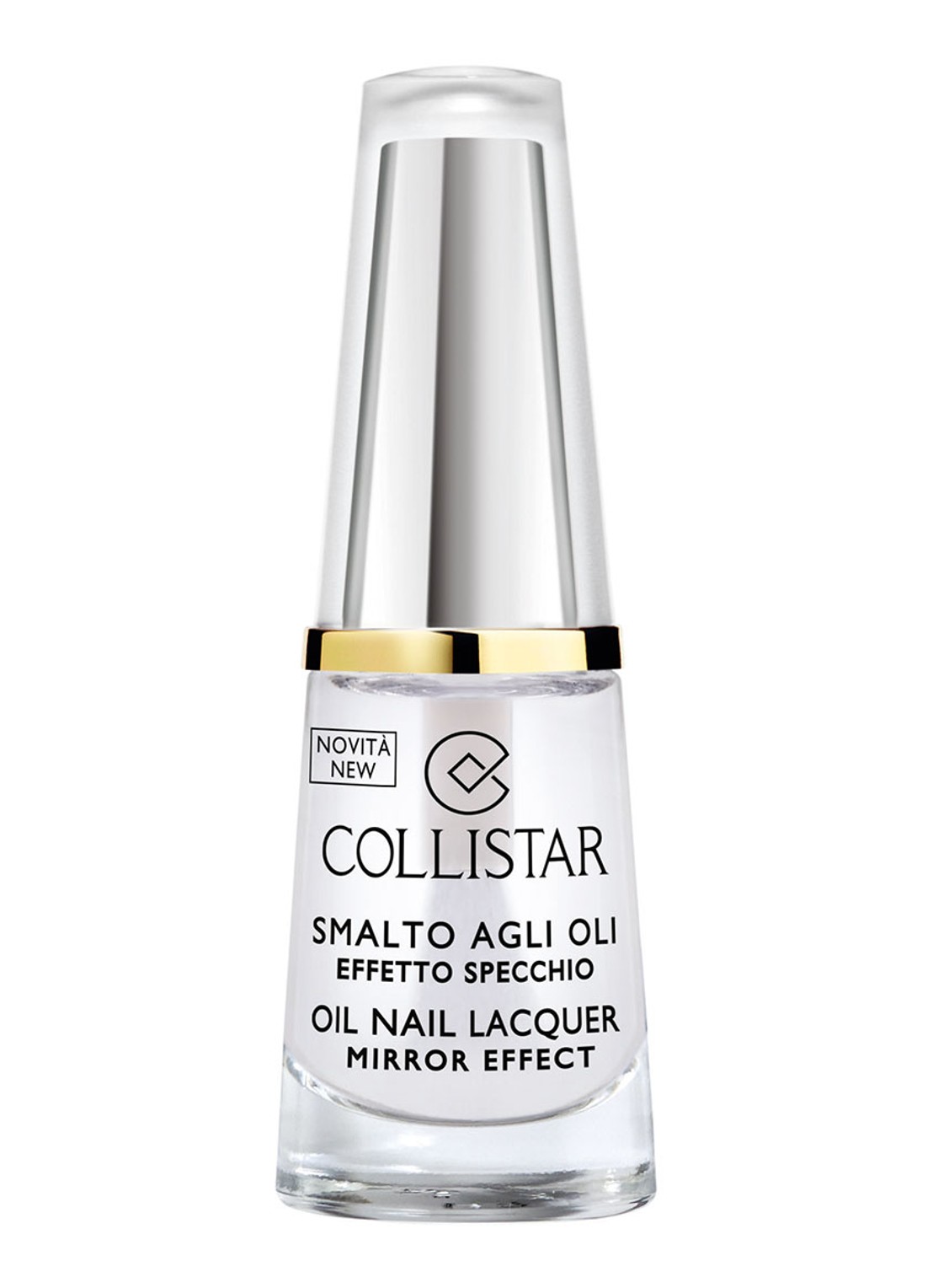 Collistar Oil Nail Lacquer Mirror Effect - nagellak - voorkant 301 cristallo puro
