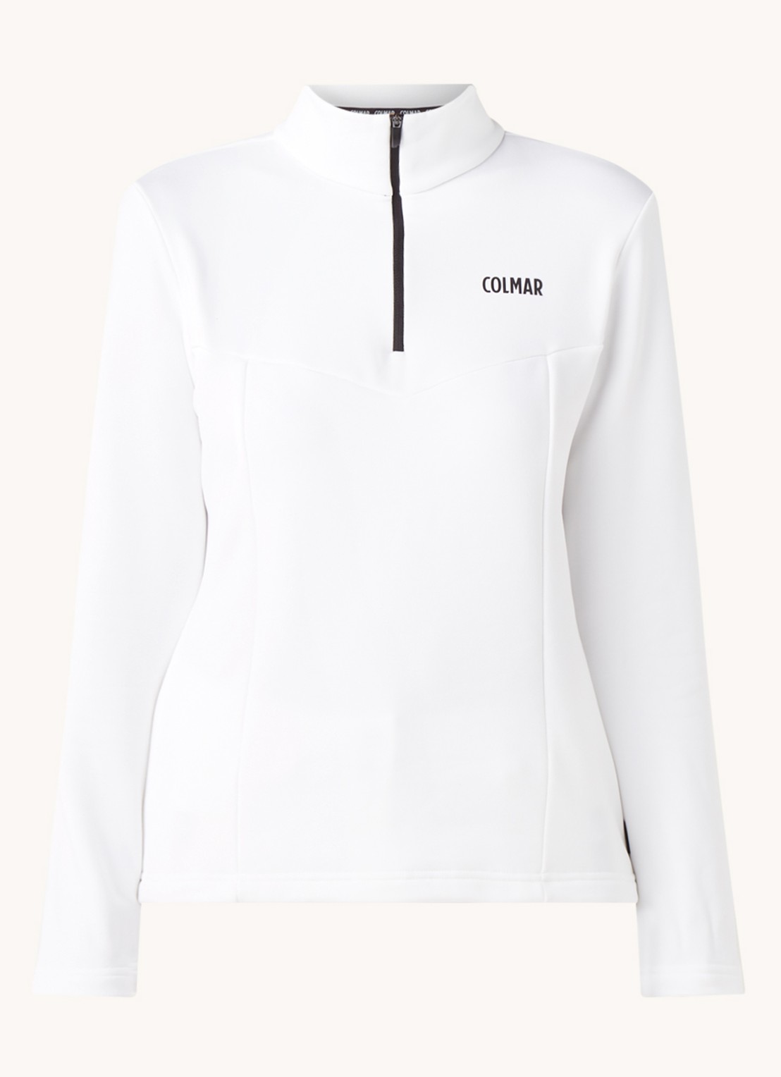 Colmar Monface skipully met halve rits en logo - voorkant 2 wit